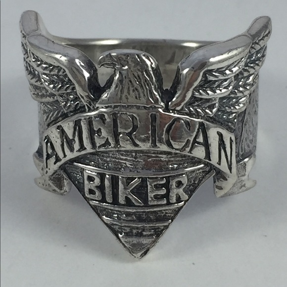 Other - Sterling silver .925 biker ring, heavy & handmade